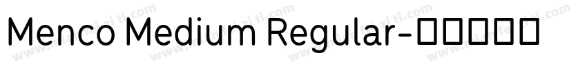 Menco Medium Regular字体转换